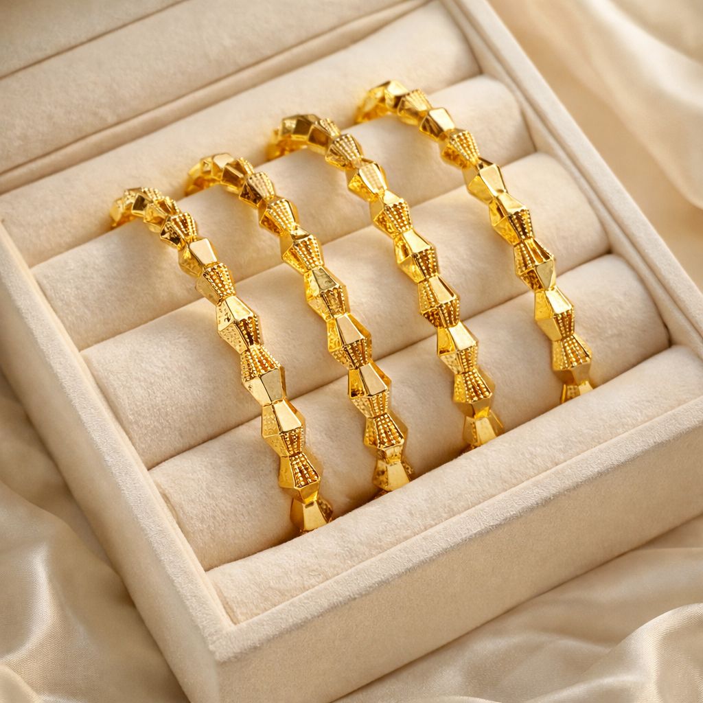 Gold Bangles-144 (Golden)