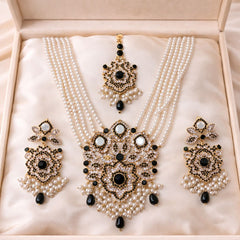 REINA Rani Mala Set (Black)