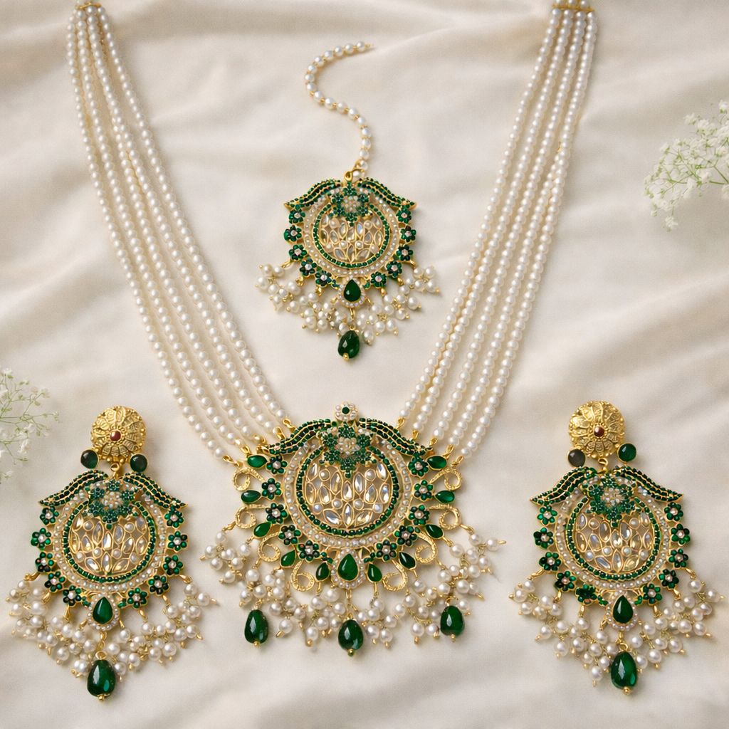 Raima Rani Mala Set (Green)