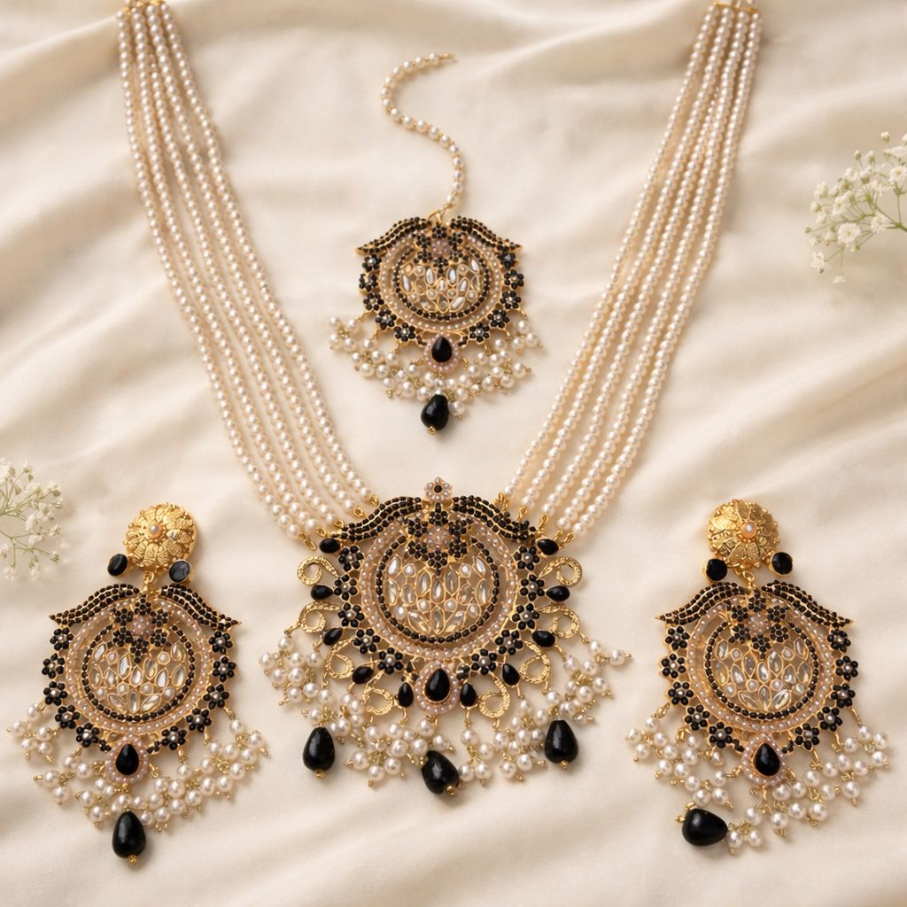 Raima Rani Mala Set (Black)