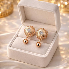 Zircon Earring-166 (White)