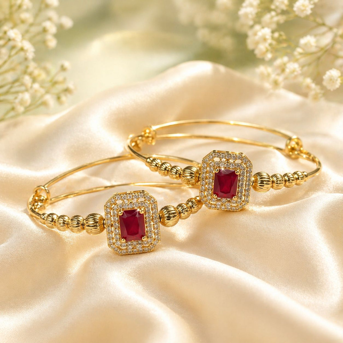 Adjustable Kashmiri Bangle-117 (Maroon)