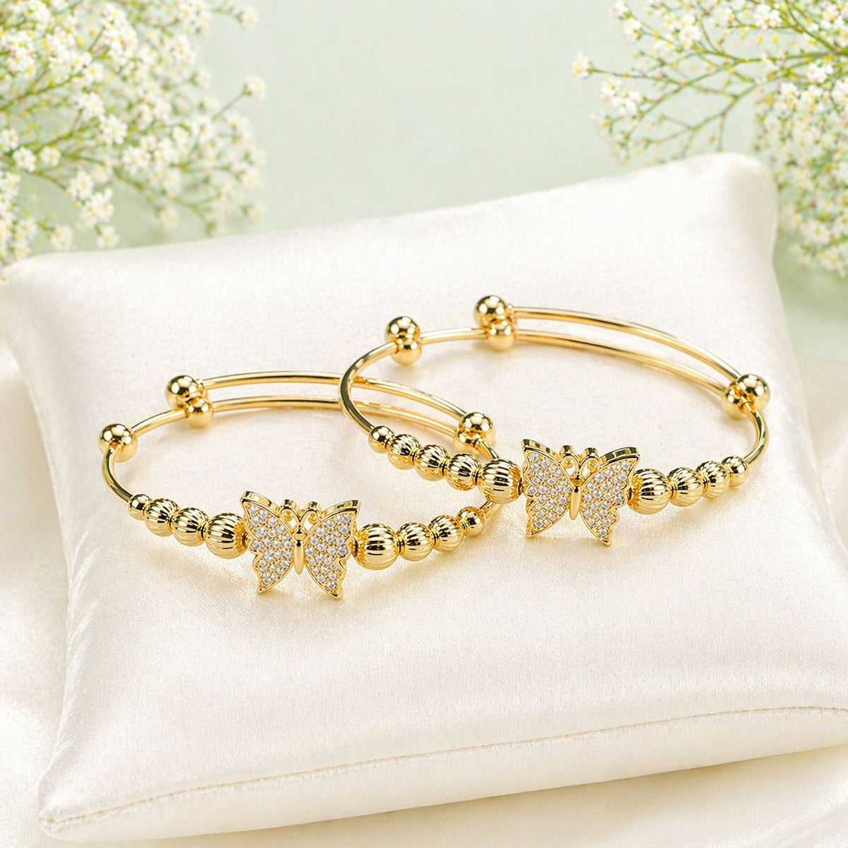 Adjustable Kashmiri Bangle-118 (Golden)