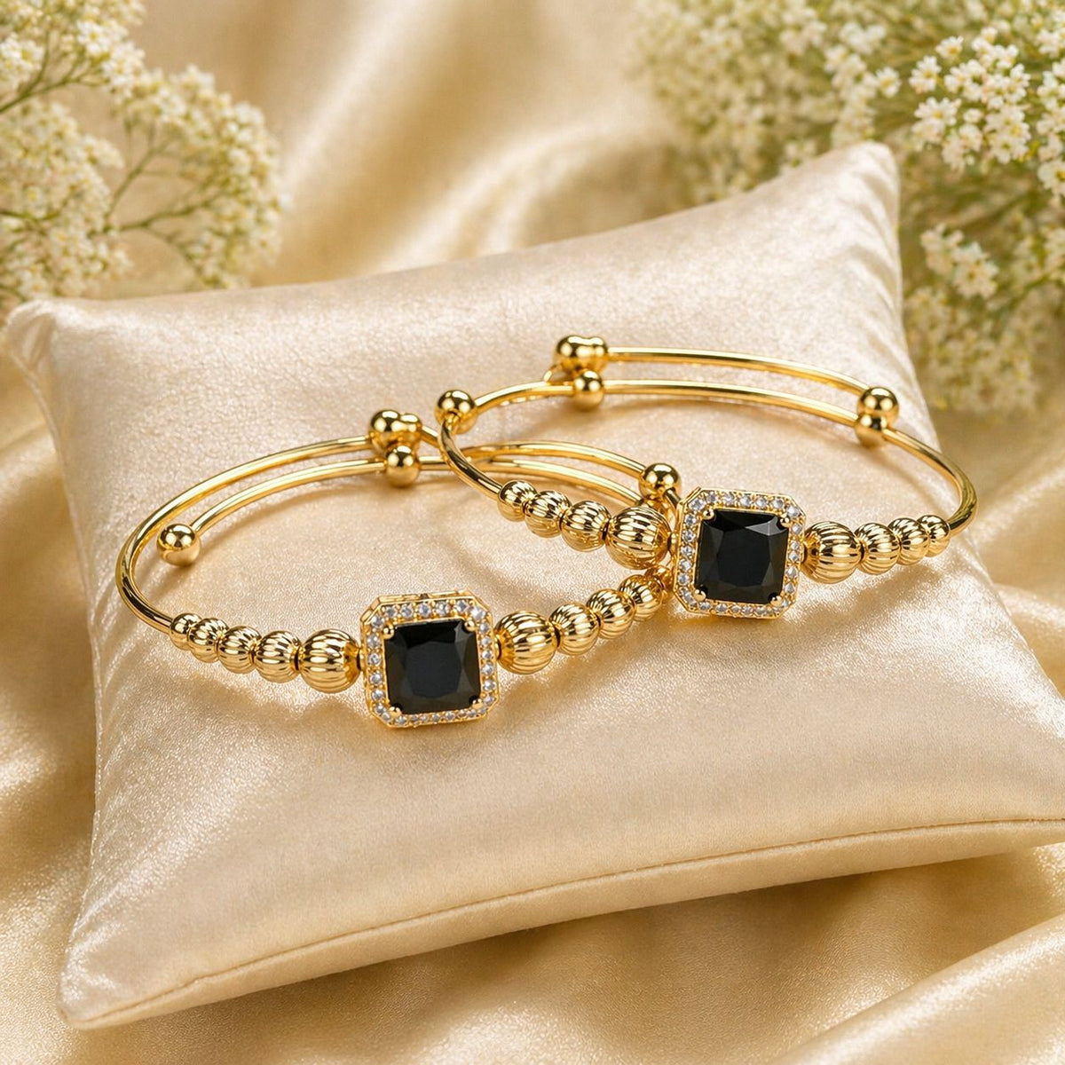 Adjustable Kashmiri Bangle-119 (Black)
