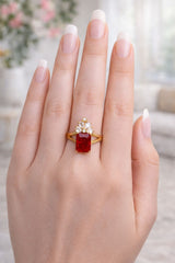 Zircon Ring-345 (Maroon)