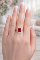 Zircon Ring-346 (Maroon)
