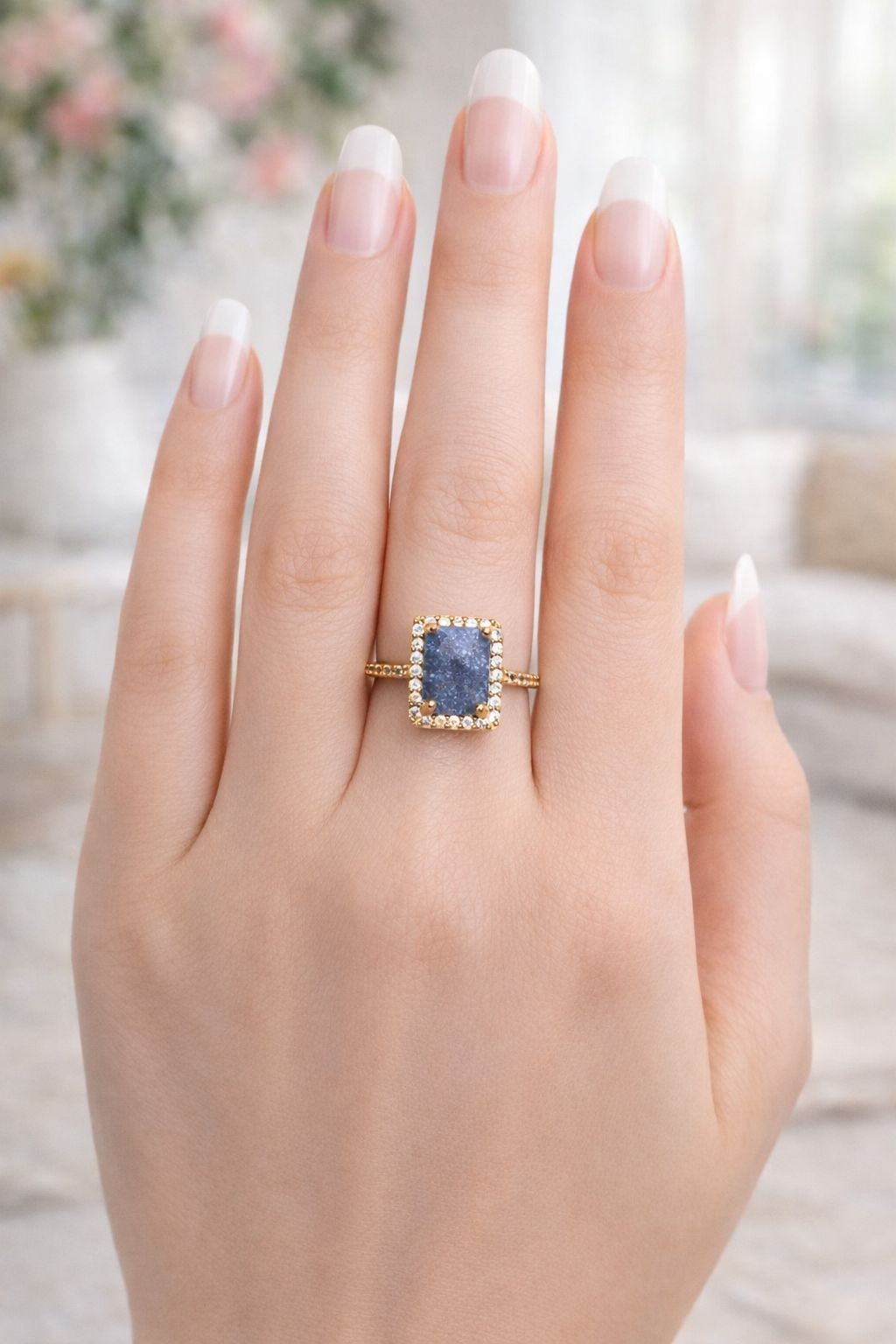 Zircon Ring-346 (Dark Blue)