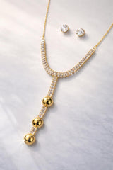 Zircon Locket Set-161 (Golden)