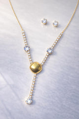 Zircon Locket Set-162 (Golden)
