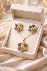 Zircon Locket Set-165 (Multi)