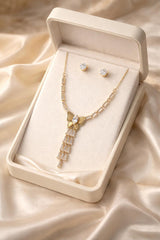 Zircon Locket Set-159 (Golden)
