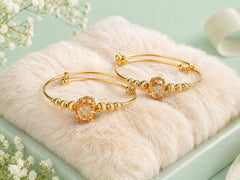 Adjustable Kashmiri Bangle-123 (Golden)