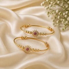 Adjustable Kashmiri Bangle-126 (Pink)