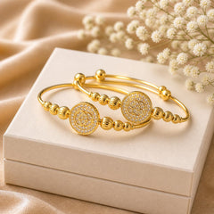 Adjustable Kashmiri Bangle-129 (Golden)