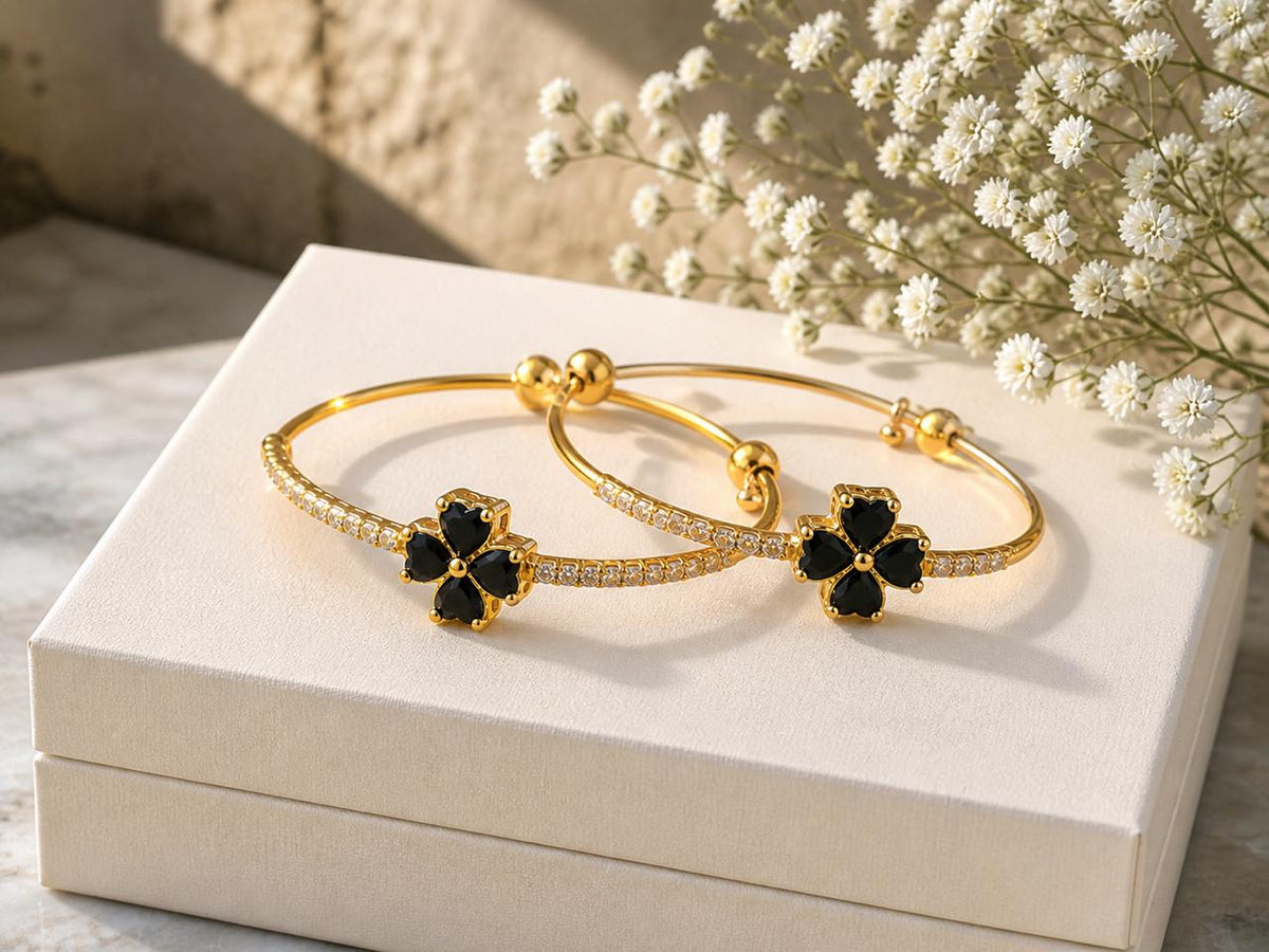 Adjustable Kashmiri Bangle-130 (Black)