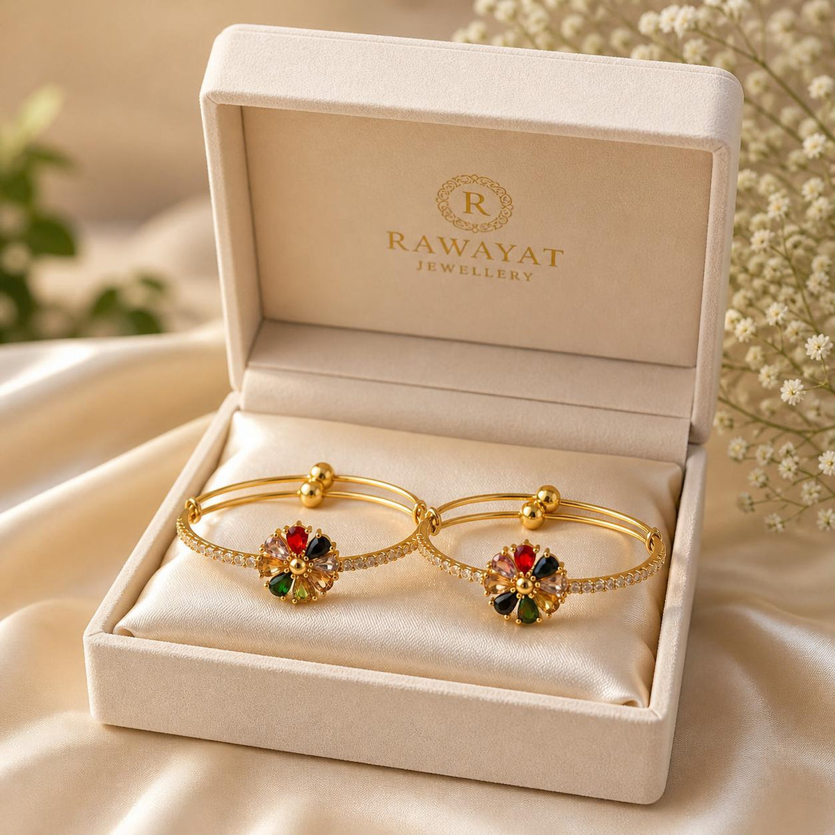 Adjustable Kashmiri Bangle-130 (Multi)