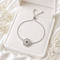 Adjustable Bracelet-262 (Silver/Black)
