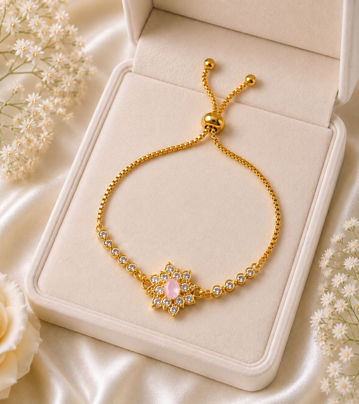 Adjustable Bracelet-264 (Pink)