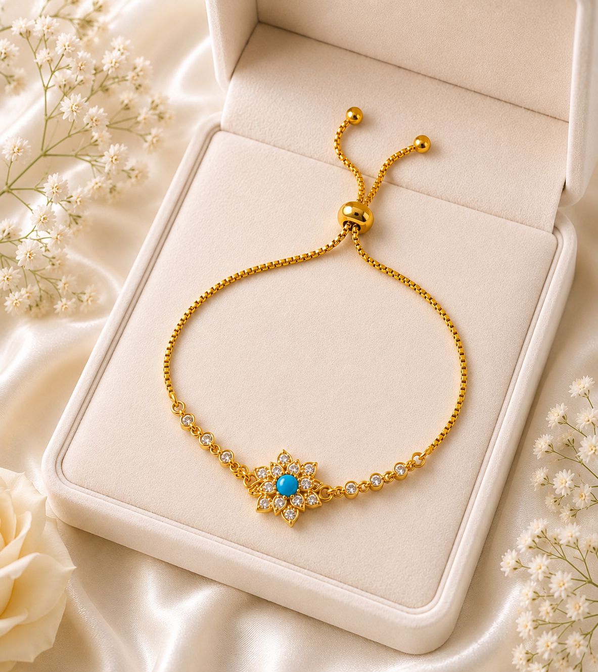 Adjustable Bracelet-264 (Ferozi)