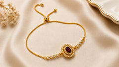 Adjustable Bracelet-266 (Maroon)