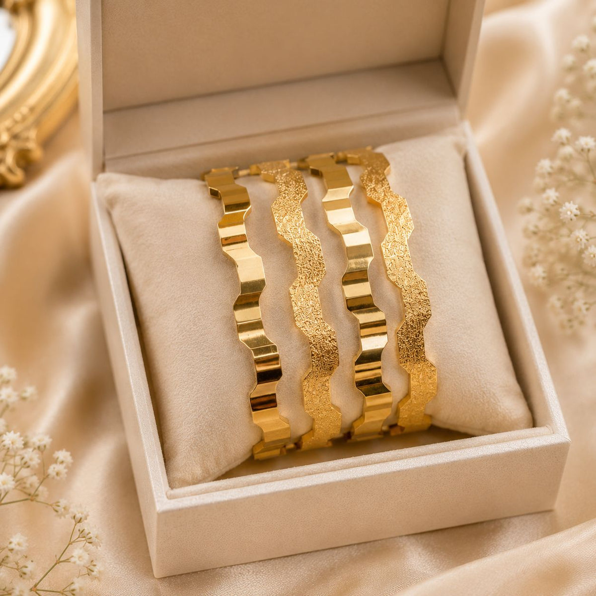 Gold Bangles-146 (Golden)