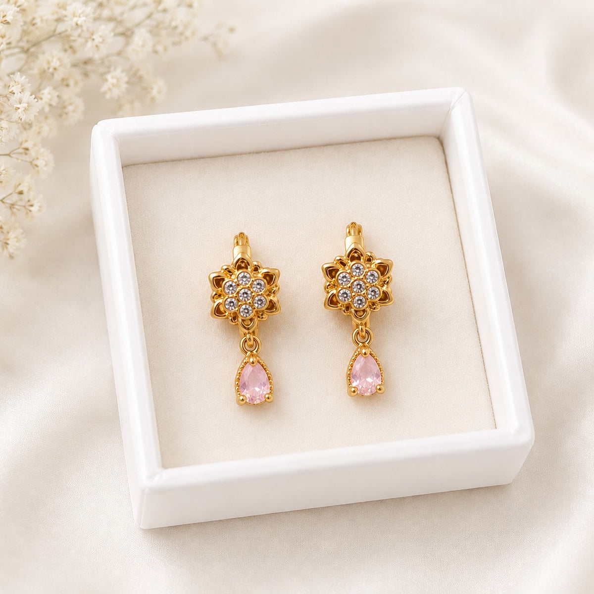 Zircon Hoop Bali-225 (Pink)