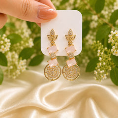 Zircon Earring-226 (Pink)