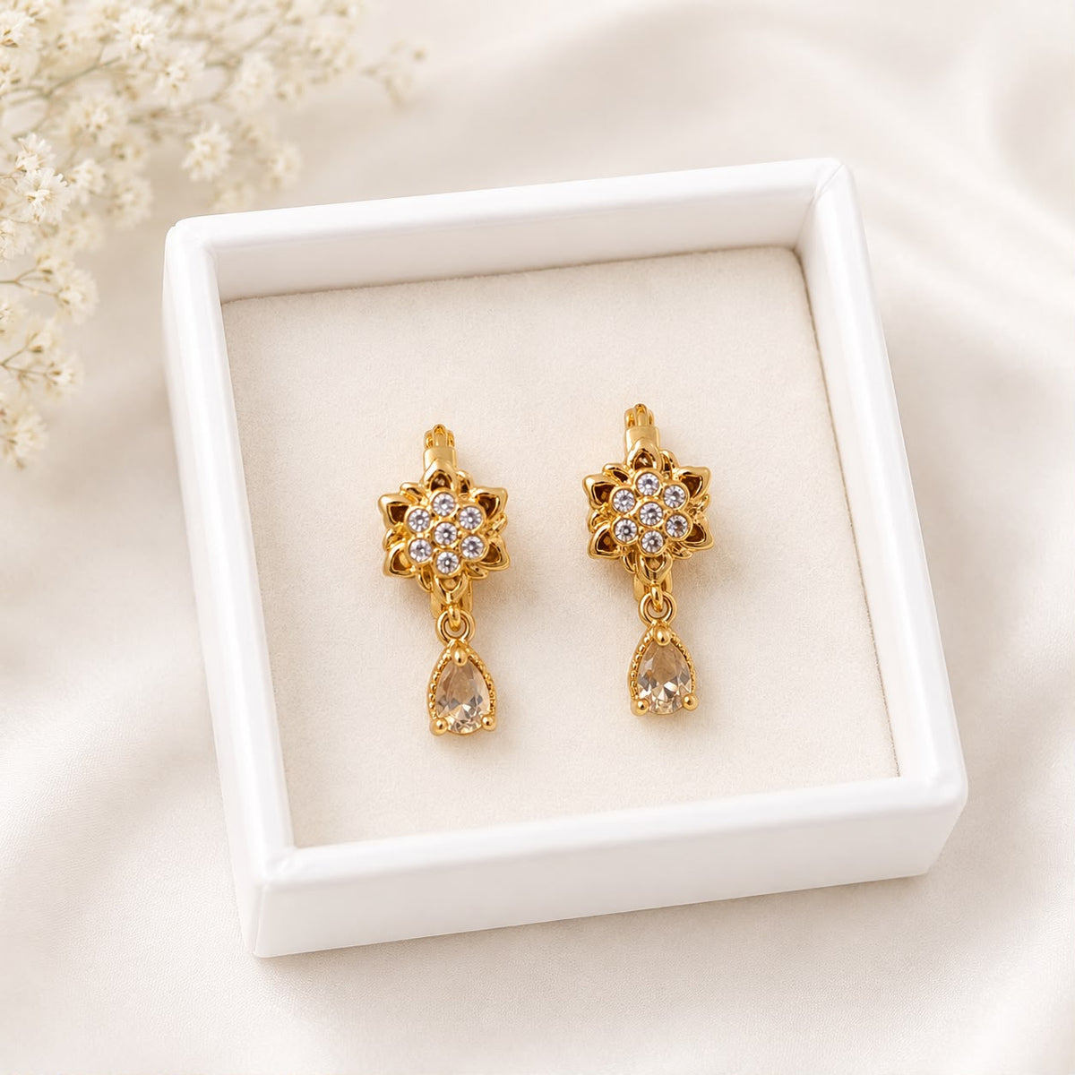 Zircon Hoop Bali-225 (Golden)