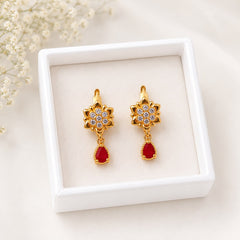 Zircon Hoop Bali-225 (Maroon)