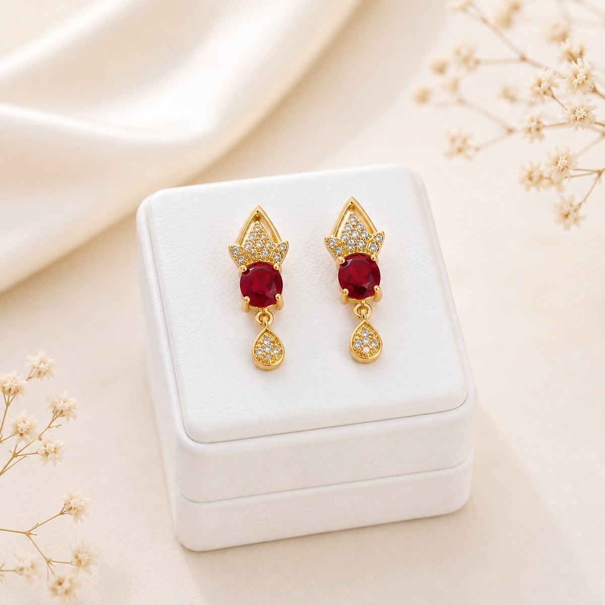 Zircon Hoop Bali-226 (Maroon)