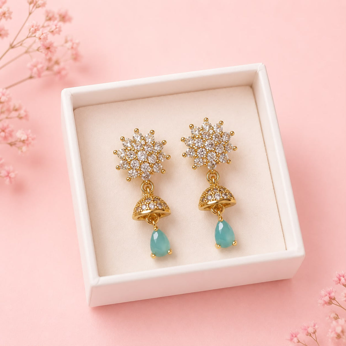 Fancy Jhumki-101 (Mint green)