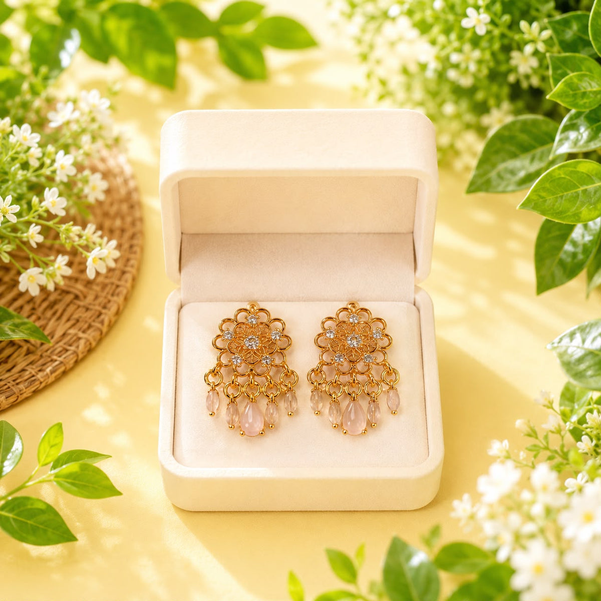 Zircon Earring-227 (Pink)