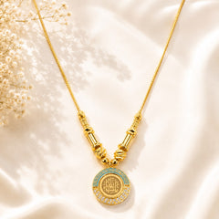 Gold Plated Pendant-351 (Golden)(MashAllah)