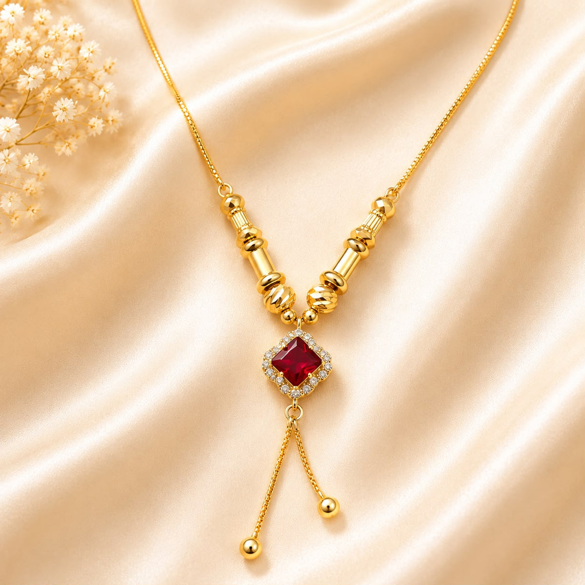 Zircon Pendant-323 (Maroon)