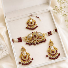 Turkish Choker Set-04 (Maroon)