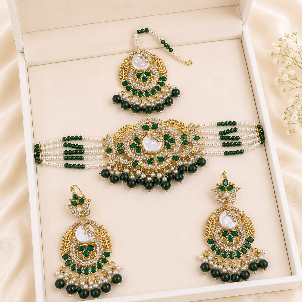Turkish Choker Set-03 (Green)