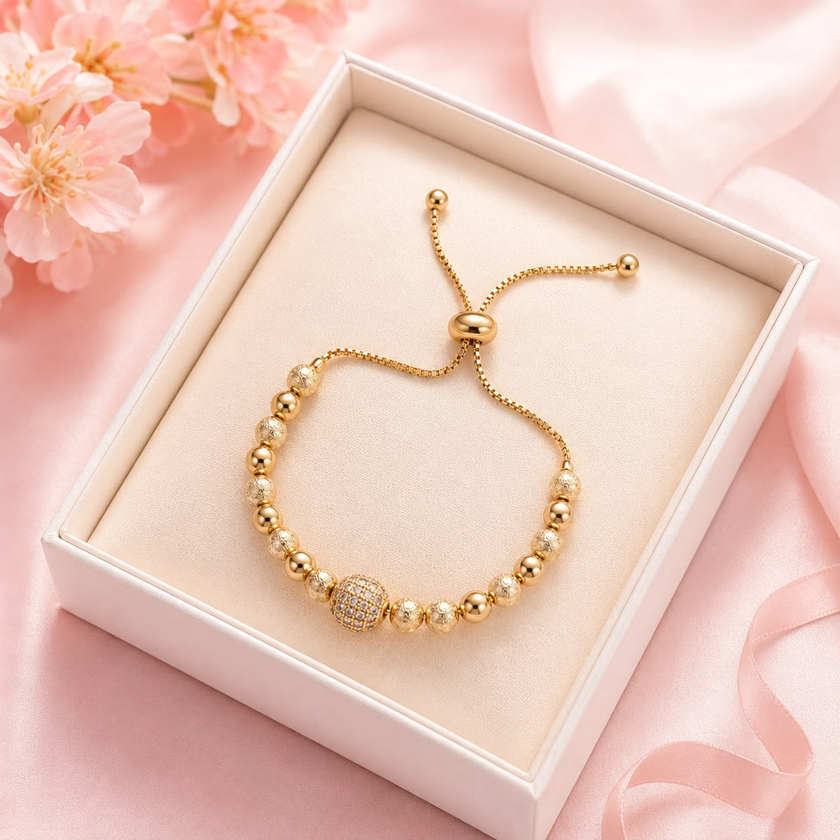 Adjustable Ball Bracelet-244