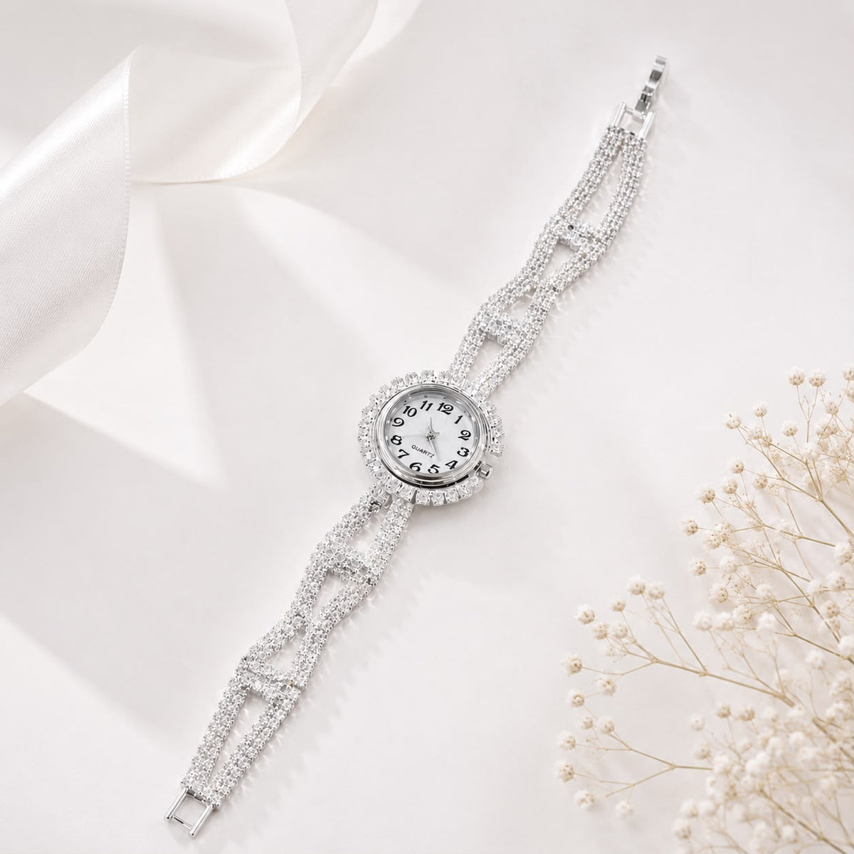 Zircon Ladies Watch-03 (Silver)