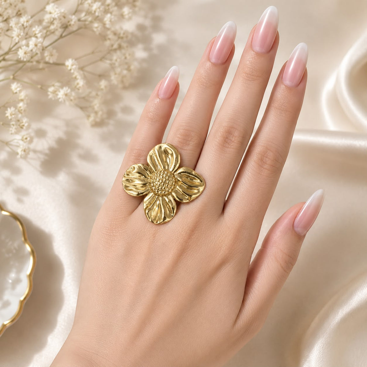 Stainless Steel Ring-220 (Golden)