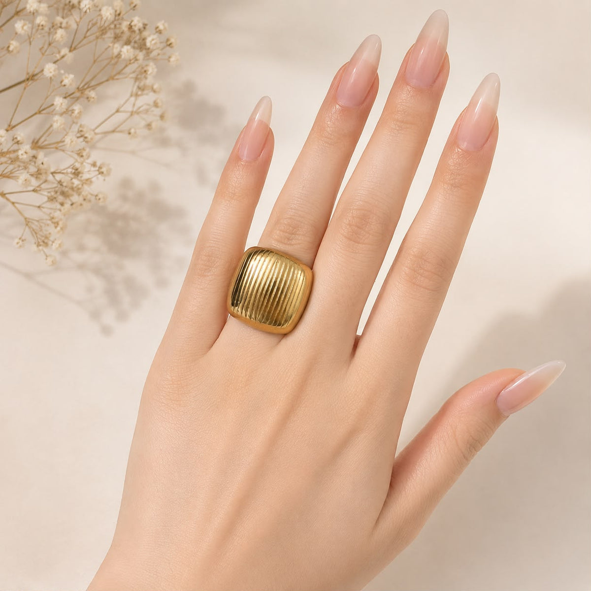Stainless Steel Ring-217 (Golden)
