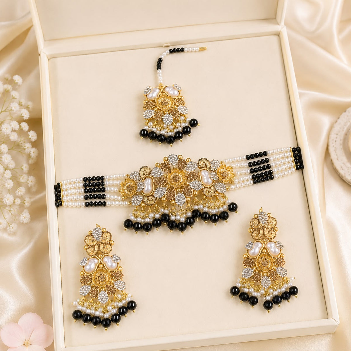 Turkish Choker Set-05 (Black)