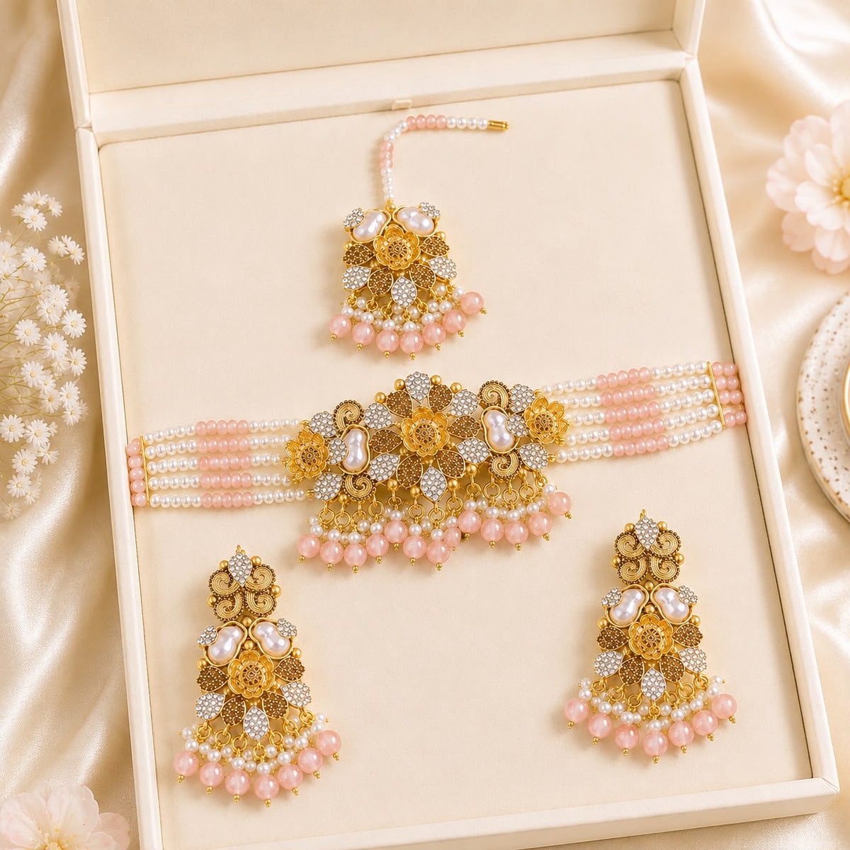 Turkish Choker Set-05 (Pink)