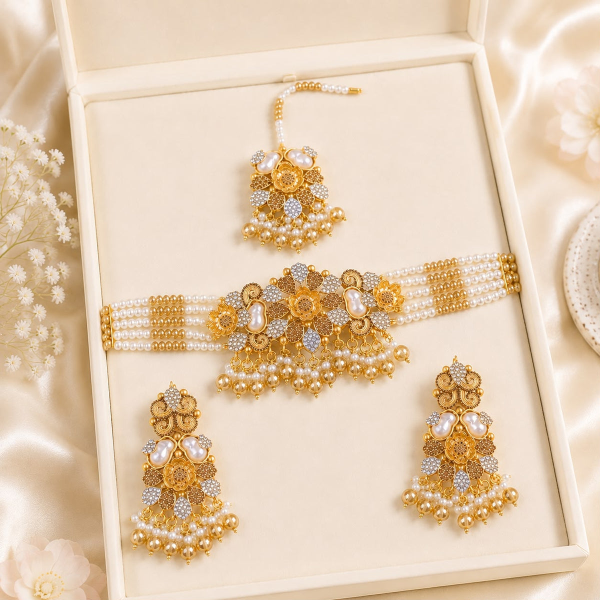 Turkish Choker Set-05 (Golden)
