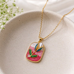 Stainless Steel Resin Pendant-06