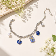 Stainless Steel Charm Bracelet-09 (Silver)
