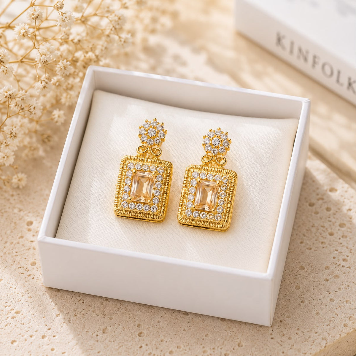 Zircon Earring-228 (Golden)