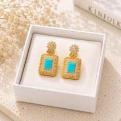Zircon Earring-228 (Ferozi)