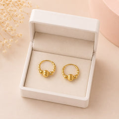 Stainless Steel Hoop Earring-13 (Golden)
