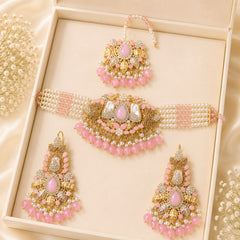 Turkish Choker Set-06 (Pink)