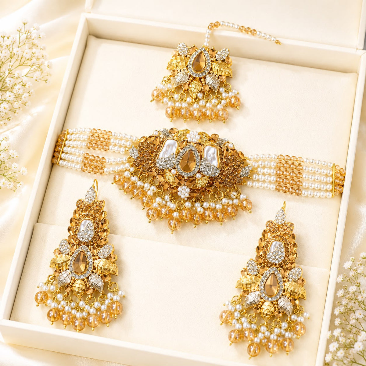 Turkish Choker Set-06 (Golden)
